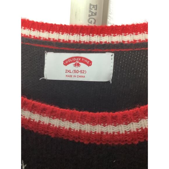 Holiday Time Black and Pink Festive Sweater - Picture 6 of 9